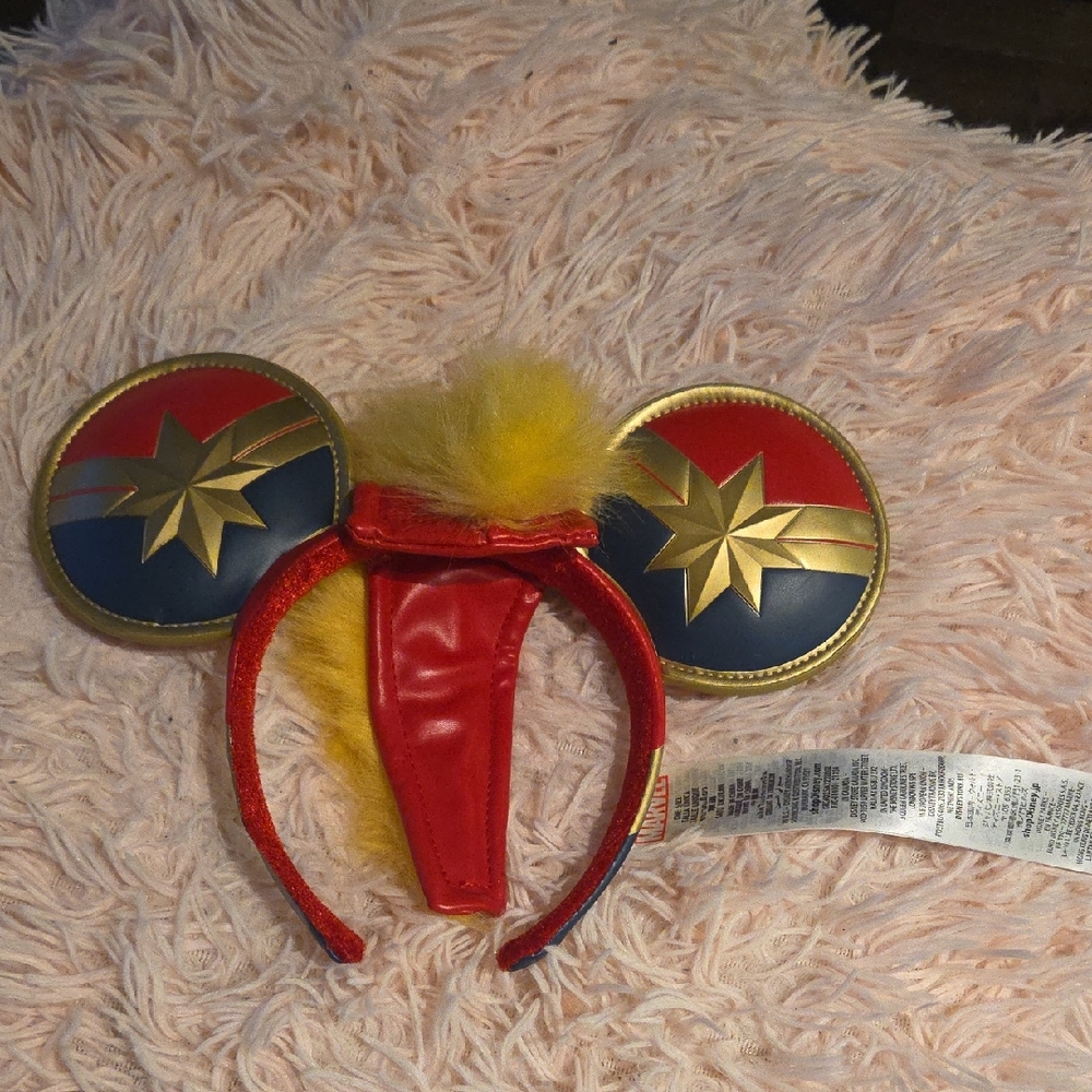 Disney Parks Captain Marvel Mohawk Mickey Ears Headband